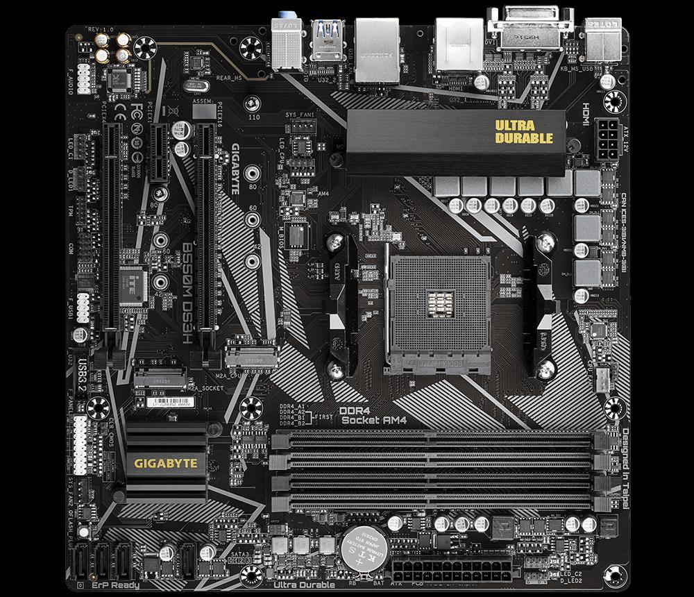 Placa de baza Gigabyte B550M DS3H, Socket AM4, DDR4, Micro-ATX