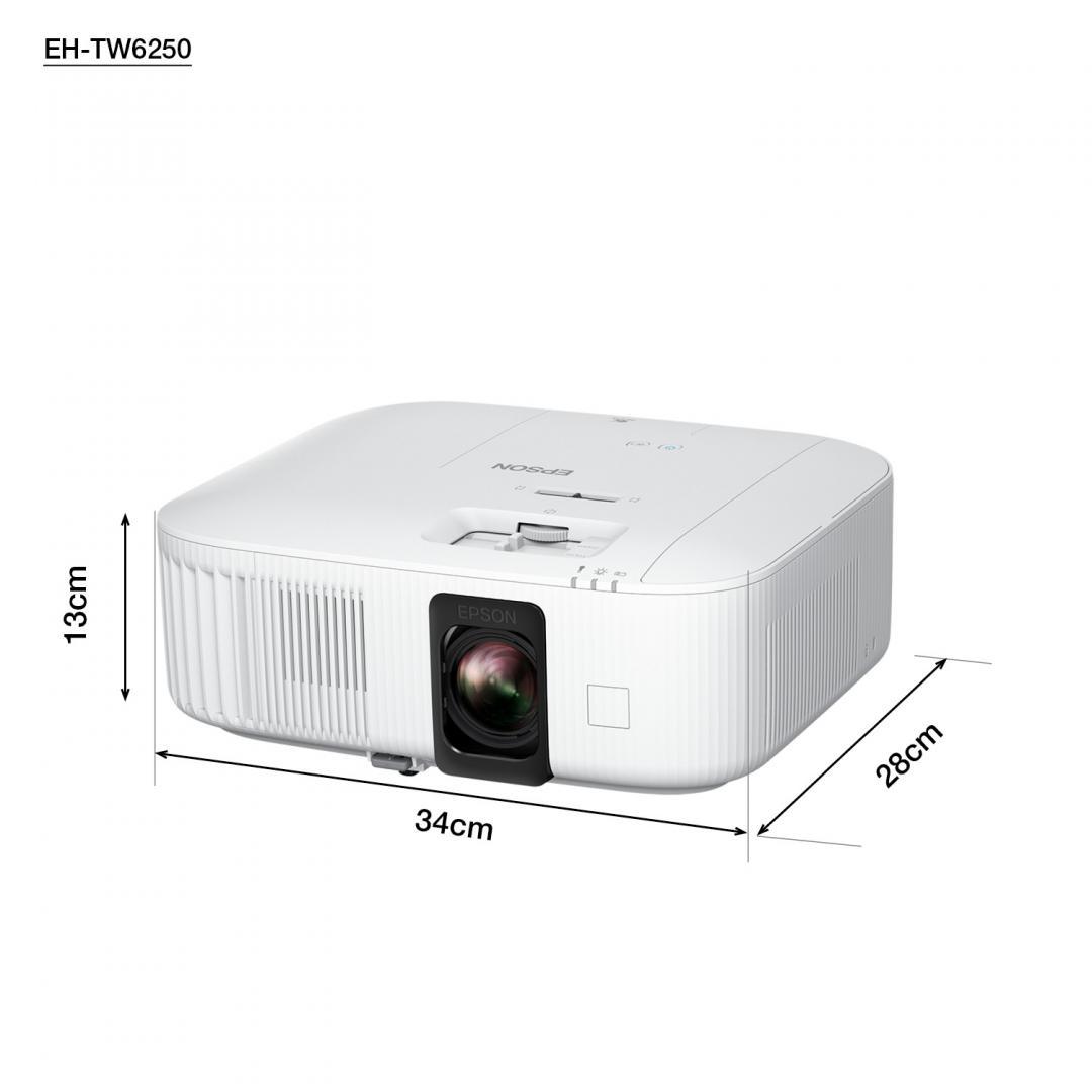 Proiector Epson EH-TW6250, 3LCD, 2.800 lumeni, 4k PRO UHD, 16:9, 35.000:1, lampa 4.500 ore/ 7.500 ore ecomode