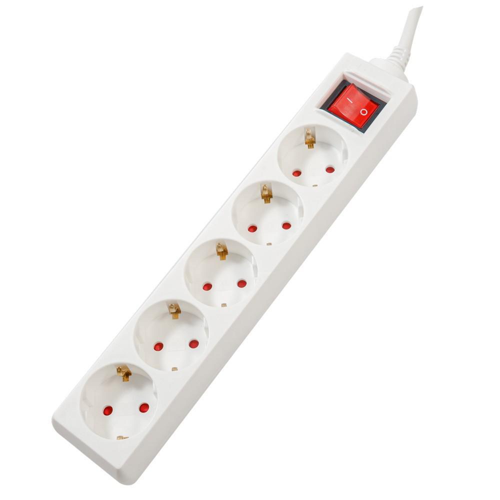 PRELUNGITOR SPACER, Schuko x 5, conectare prin Schuko (T), cablu 3 m, 16 A, max. 3500W, protectie supratensiune