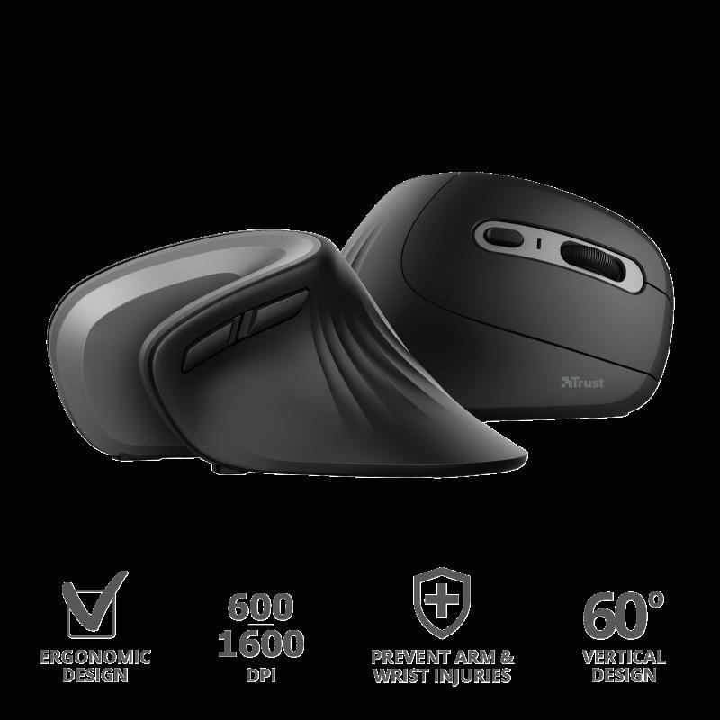 Mouse Wireless Trust Verro, 1600 dpi, Multicolor