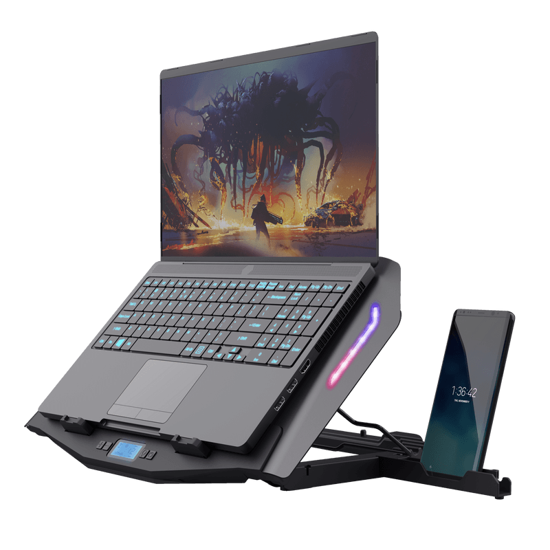 Cooler laptop Trust GXT 1127 Yoozy, pentru laptopuri cu diagonala de pana la 17.3", 2 ventilatoare