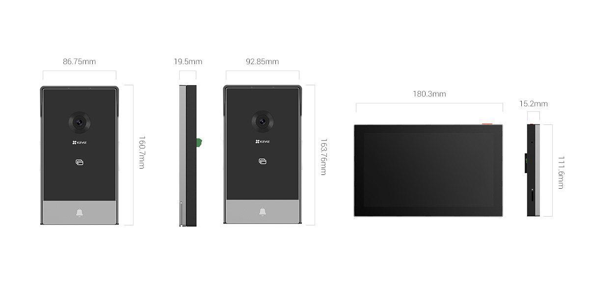 KIT VIDEOINTERFON SMART HOME  2MP Monitor color 7" touch Smart RFID Unlock Supports Dual-Band Wi-Fi 6 (2.4 / 5 GHz)