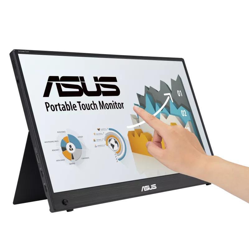 Monitor Consumer ASUS MB16AHT, 15.6", 1920 x 1080 pixeli, Touchscreen, Black, 3 ani Garantie