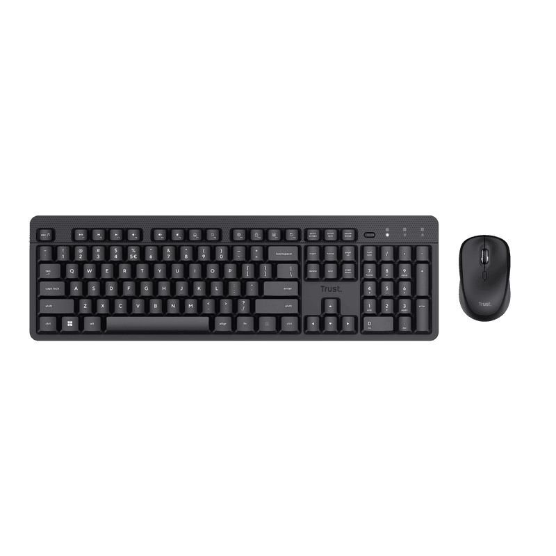 Kit Wired tastatura si mouse Trust Ody II, taste numerice, negru