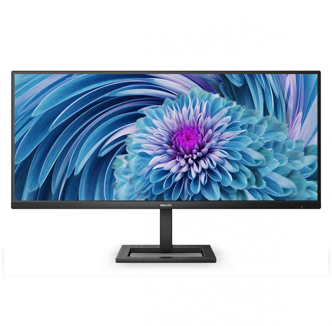 Monitor Consumer Philips 346E2LAE/00, 34", 3440 x 1440 pixeli, Black, 2 ani Garantie