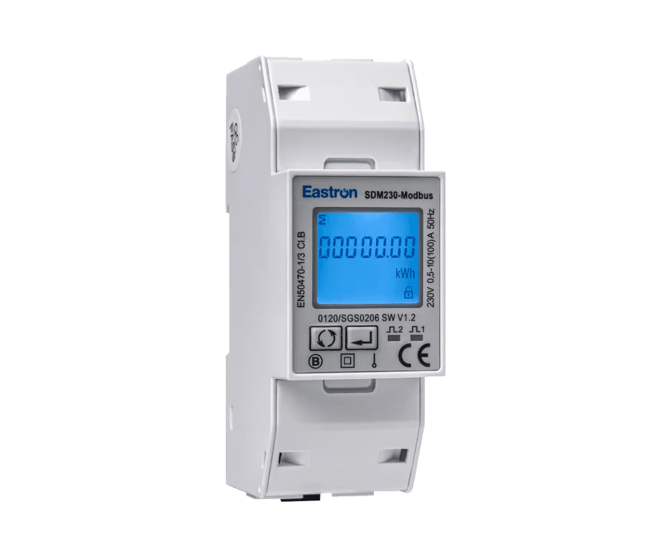 Solplanet EASTRON SDM230-Modbus, 1p (L1, N), max. 100A, Modbus, direct connected AC wires.