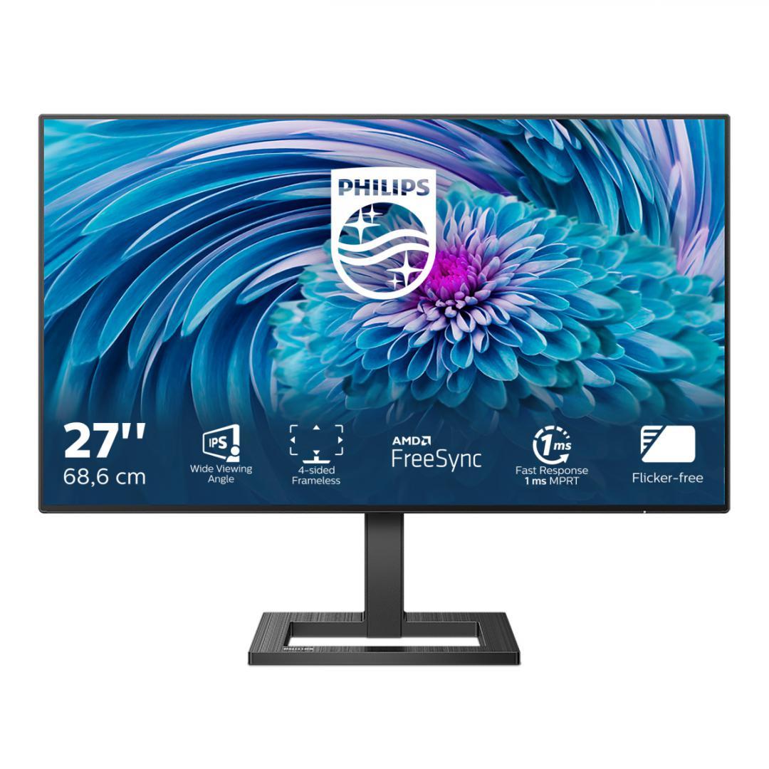 Monitor Consumer Philips 272E2FA/00, 27", 1920 x 1080 pixeli, Black, 3 ani Garantie
