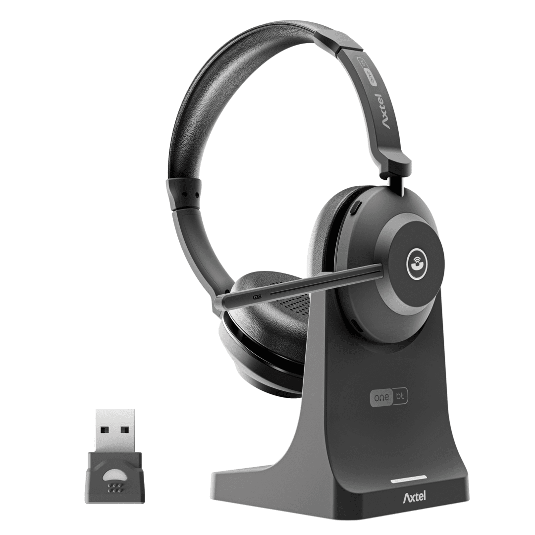 Casti Head-band Axtel AXH-ONEBTD-CB, Wireless, noise-canceling, Negru