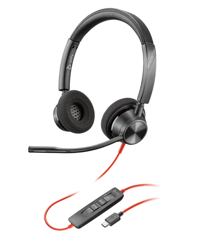 Casti Head-band Poly Blackwire 3220, Wired, Negru