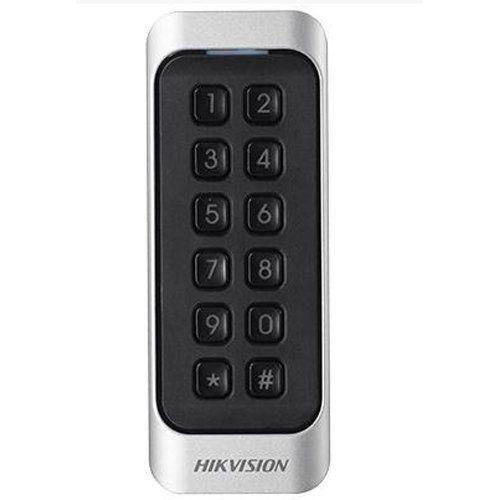 Cititor card cu tastatura Hikvision DS-K1107AMK, citeste carduri Mifare 13.56 MHz, distanta citire: ≤ 50 mm, RS-485