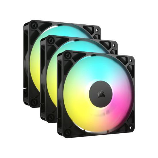 Ventilator Carcasa CORSAIR RS120 ARGB, 12 cm, 2100 RPM, 3 ventilatoare, RGB