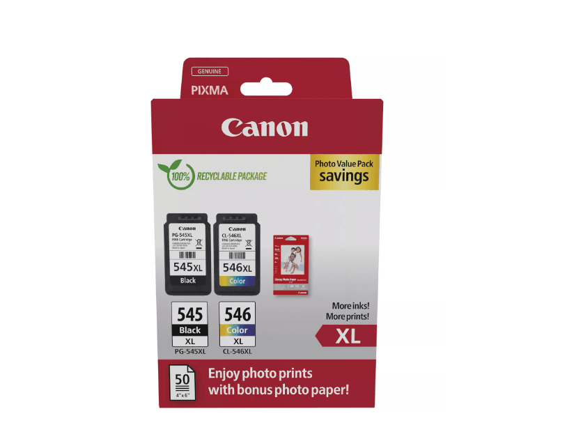 Canon pachet cartuse cearneala PG-545XL/CL-546XL Photo value pack, capacitate negru: 400 pagini/13ml