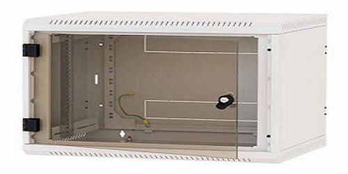Rack de perete Triton sectiune simpla 4U 500mm adancime usa sticla panouri laterale fixe sectiuni