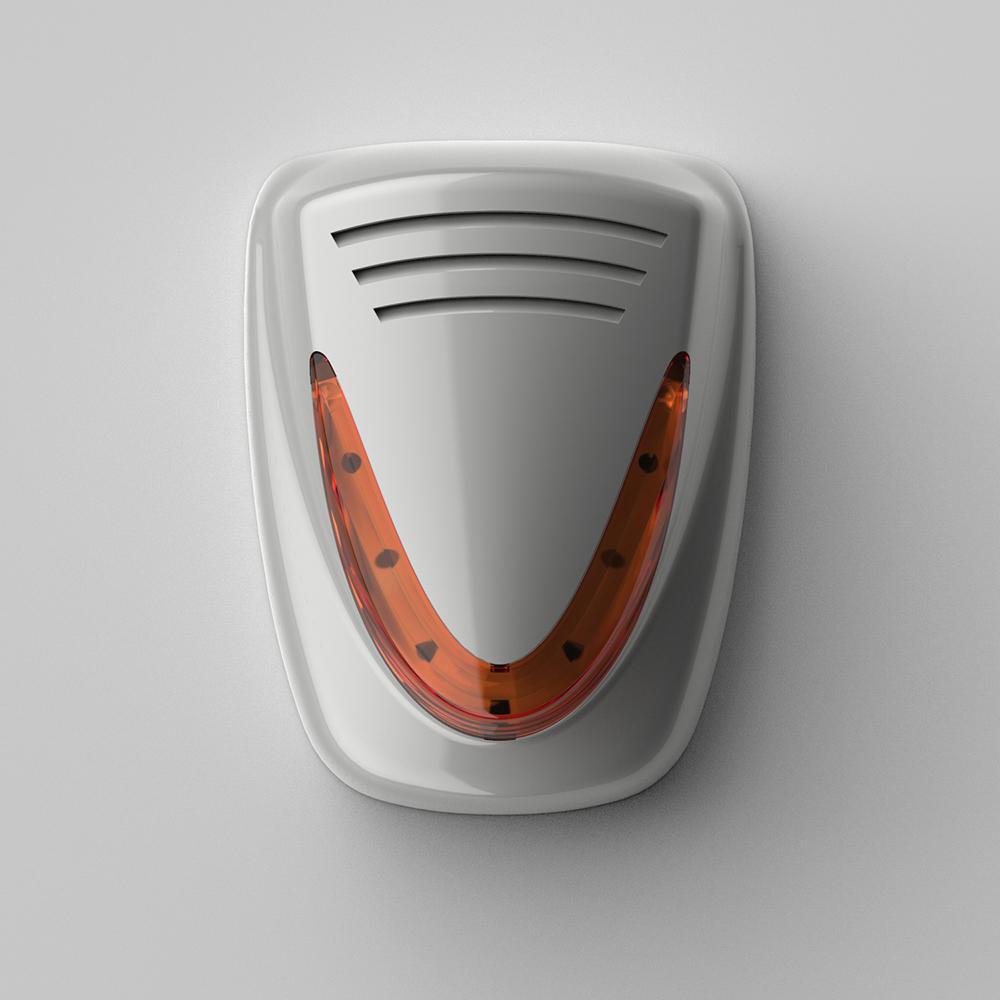 Sirena alarma de exterior Venitem MURANO L SG Silver gray, design Italia, auto alimentata