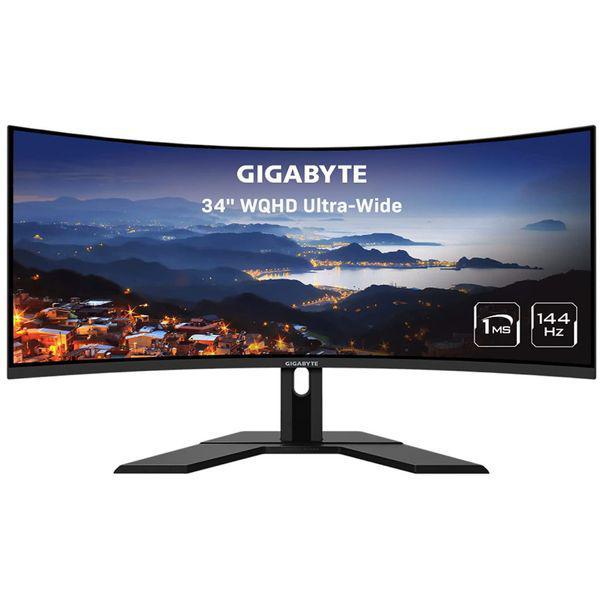 Monitor Commercial GIGABYTE G34WQC A, 34", 3440 x 1440 pixeli, Black, 3 ani Garantie