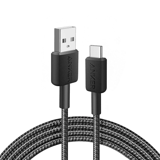Cablu alimentare si date Anker, USB-A (T) la USB Type-C (T), lungime 0.9m, rata transfer 480 Mbps, invelis nylon