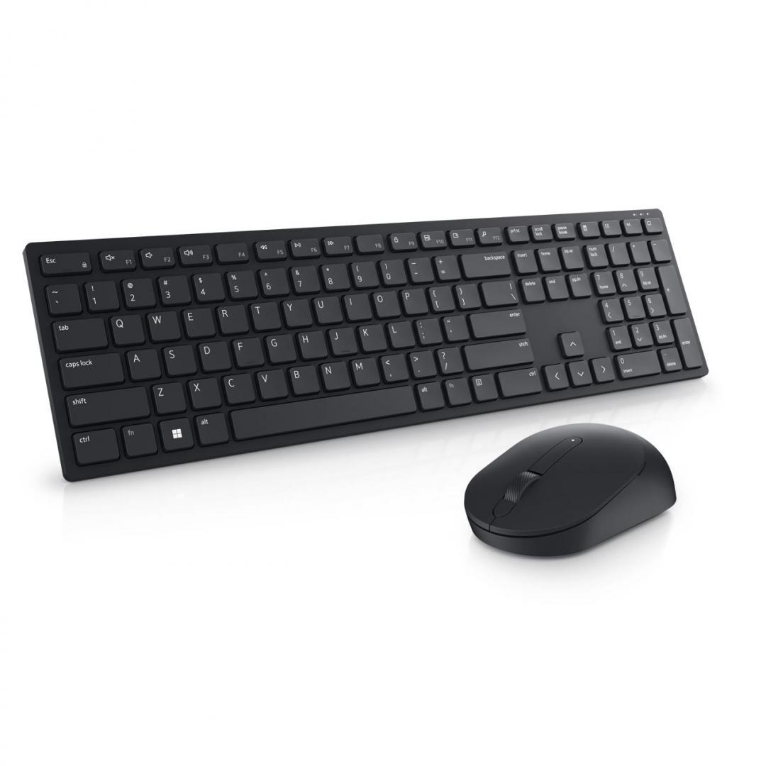 Kit Wireless tastatura si mouse Dell Premier KM5221W, taste numerice, negru