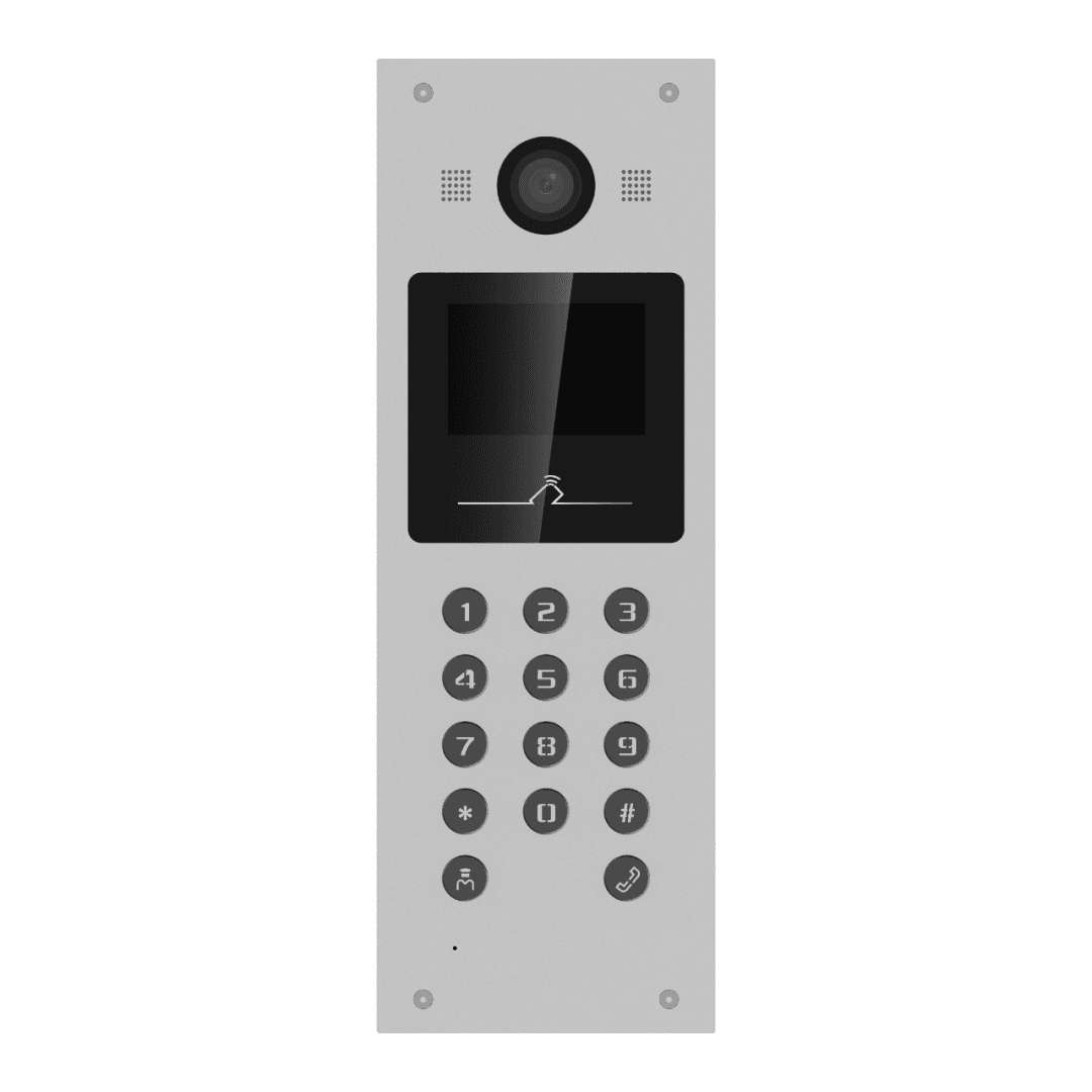 Post videointerfon de exterior pentru blocuri Hikvision DS-KD3003-E6, monitor LCD color  3.5-inch, rezolutie 480 × 320