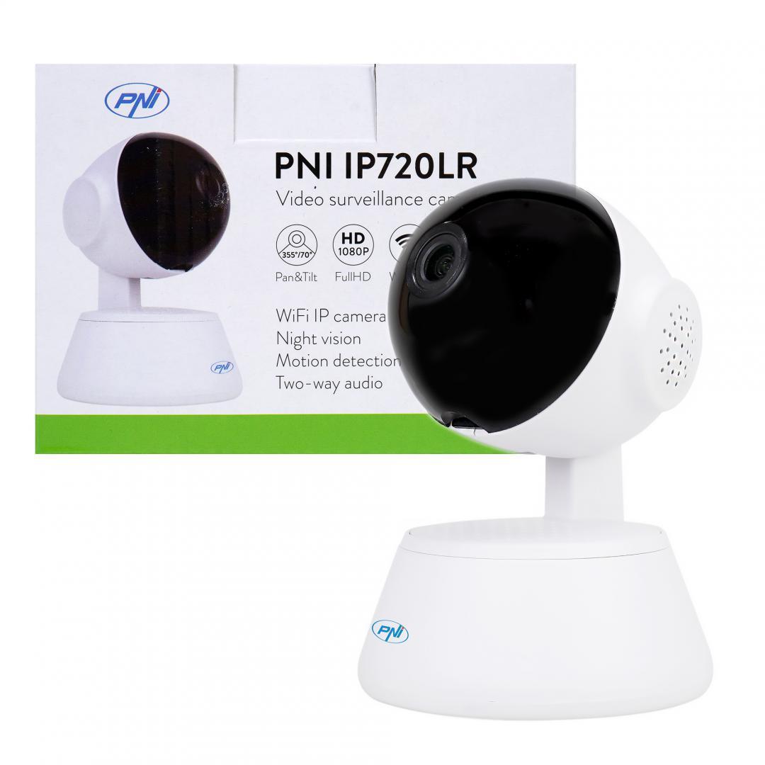 Camera supraveghere video PNI IP720LR 1080P 2 MP cu IP P2P PTZ wireless, slot card microSD, lentila: 3.6mm
