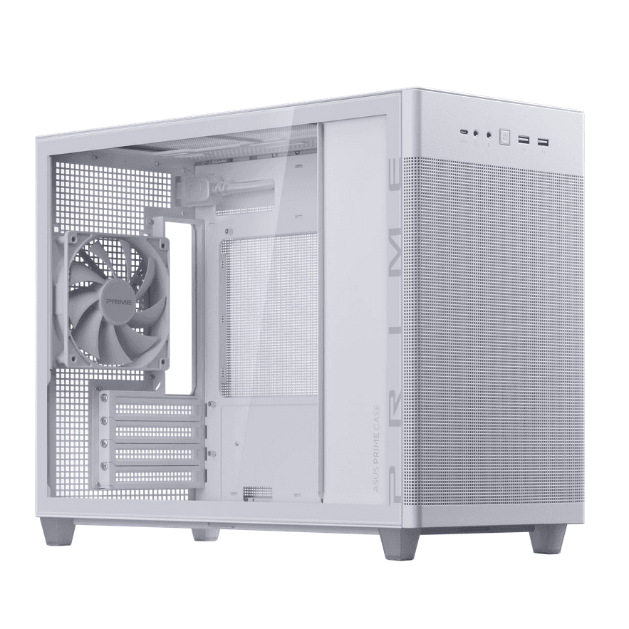 Carcasa ASUS AP201 PRIME CASE TG WHITE, Mini Tower, White
