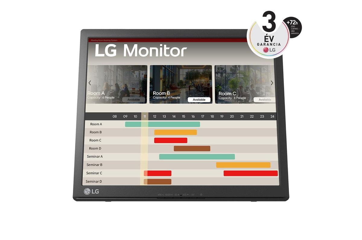 Monitor Consumer LG 17BR30T-B.AWM, 17", 1280 x 1024 pixeli, Touchscreen, Black, 2 ani Garantie