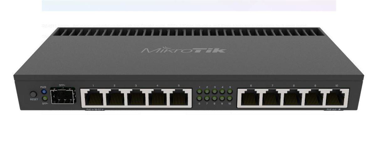 MikroTik RouterBOARD 4011iGS+ with Annapurna Alpine AL21400 Cortex A15CPU (4-cores, 1.4GHz per core), 1GB RAM, 512 MB