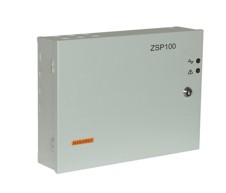 Sursa de alimentare pentru sisteme de detectie incendiu 24V/4A in cutie metalica Merawex ZSP100-4A-07