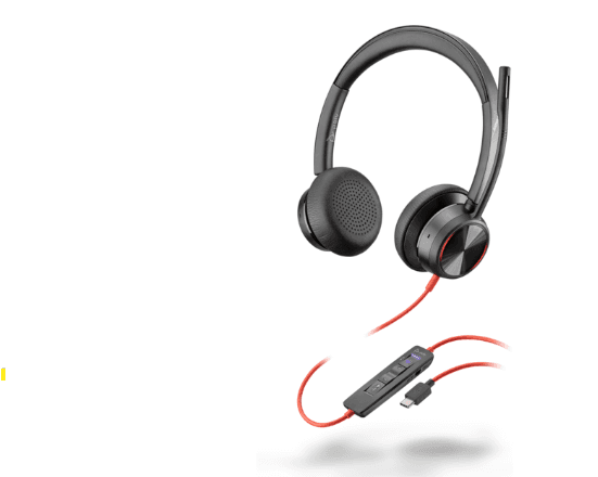 Casti Head-band HP Blackwire 8225, Wired, noise-canceling, Negru