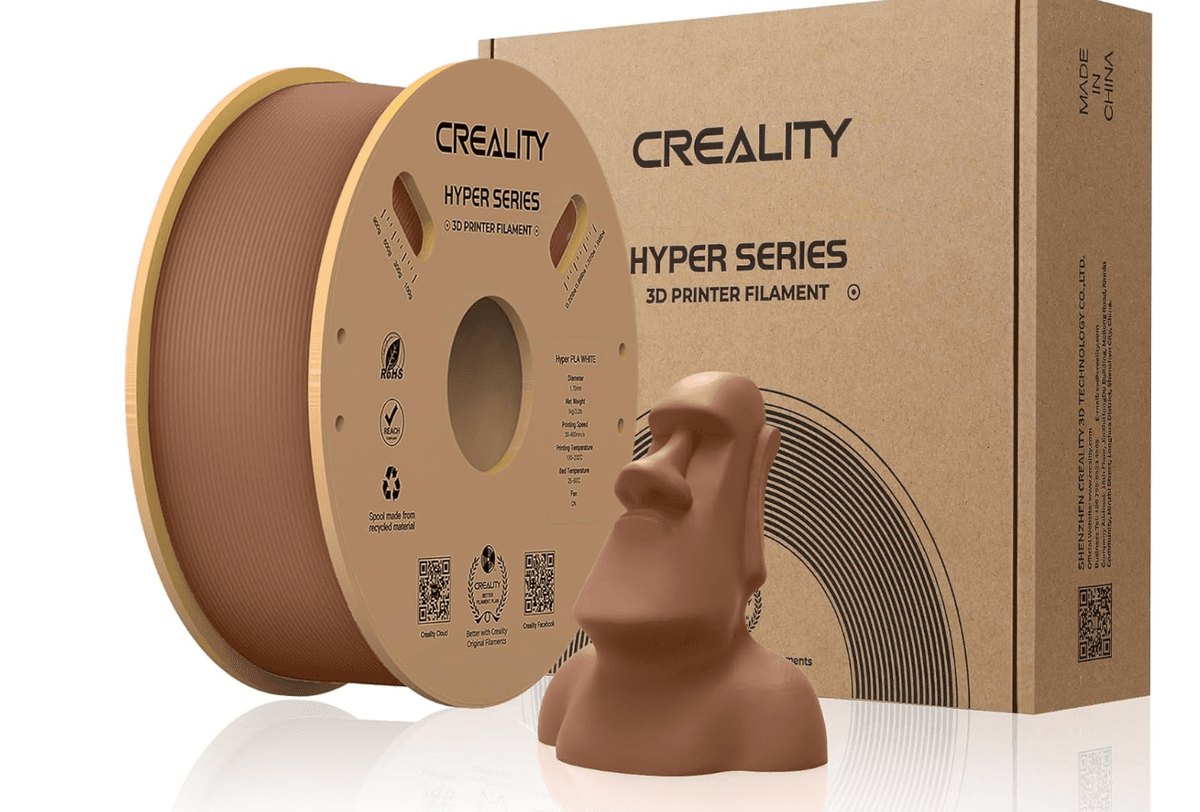 CREALITY HYPER PLA 3D Printer Filament, Brown, Temperatura printare: 200-220 grade celsius, Diametru filament: 1.75mm