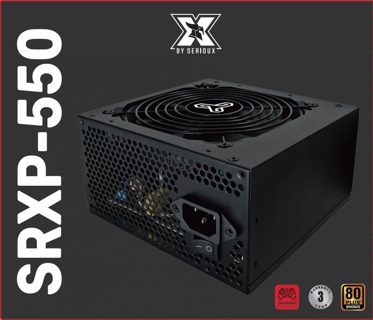 Sursa Serioux Energy 550W, 80+ Bronze, Ventilator 12cm, ATX, material metal, cabluri: 20+4-pin, 1x4+4-pin, 2x6+2-pin