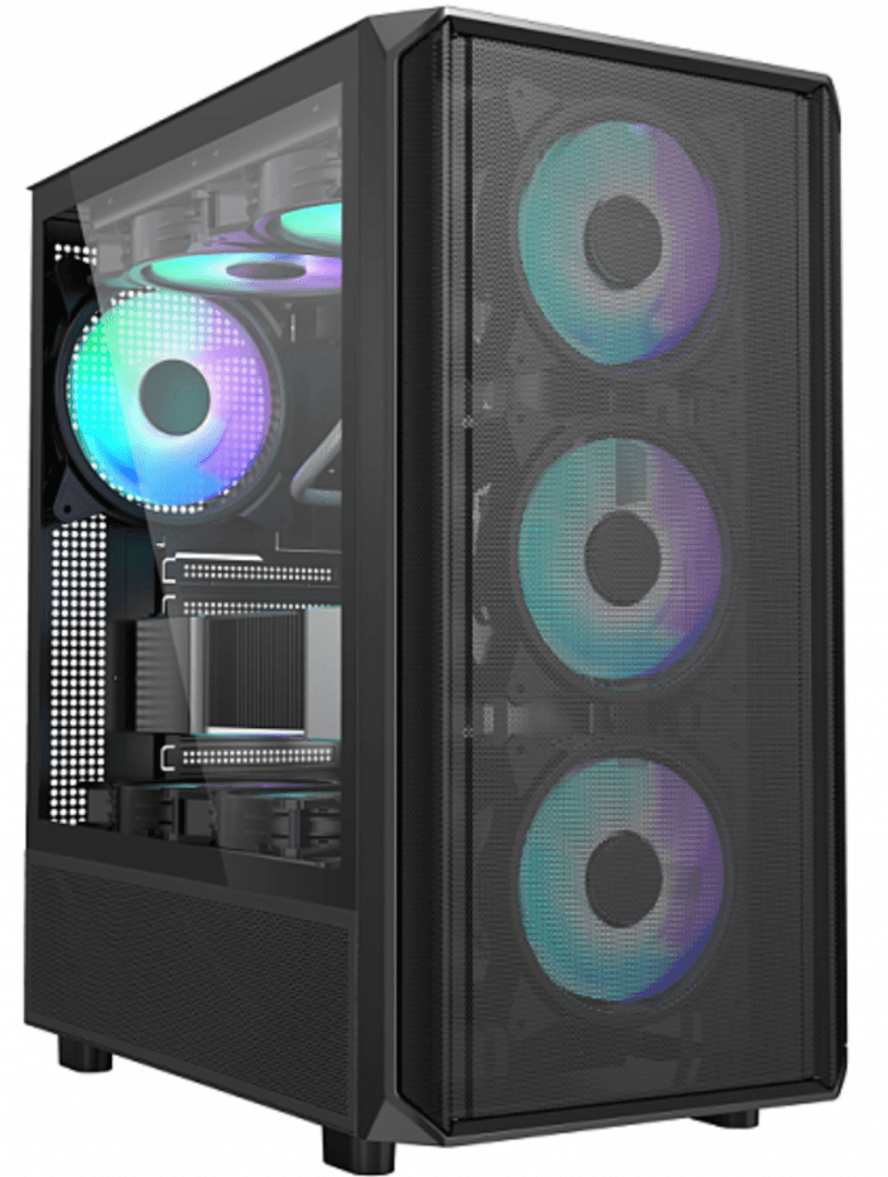 Carcasa gaming Serioux Vanguard, fara sursa, tip middle tower, capac superior cu filtru magnetic de praf