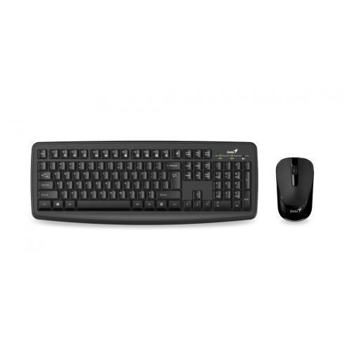 Kit wireless tastatura si mouse Genius Smart KM-8100, taste numerice, negru