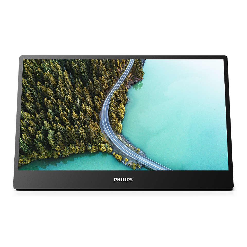 Monitor Consumer Philips 16B1P3302D/00, 15.6", 1920 x 1080 pixeli, Black, 3 ani Garantie