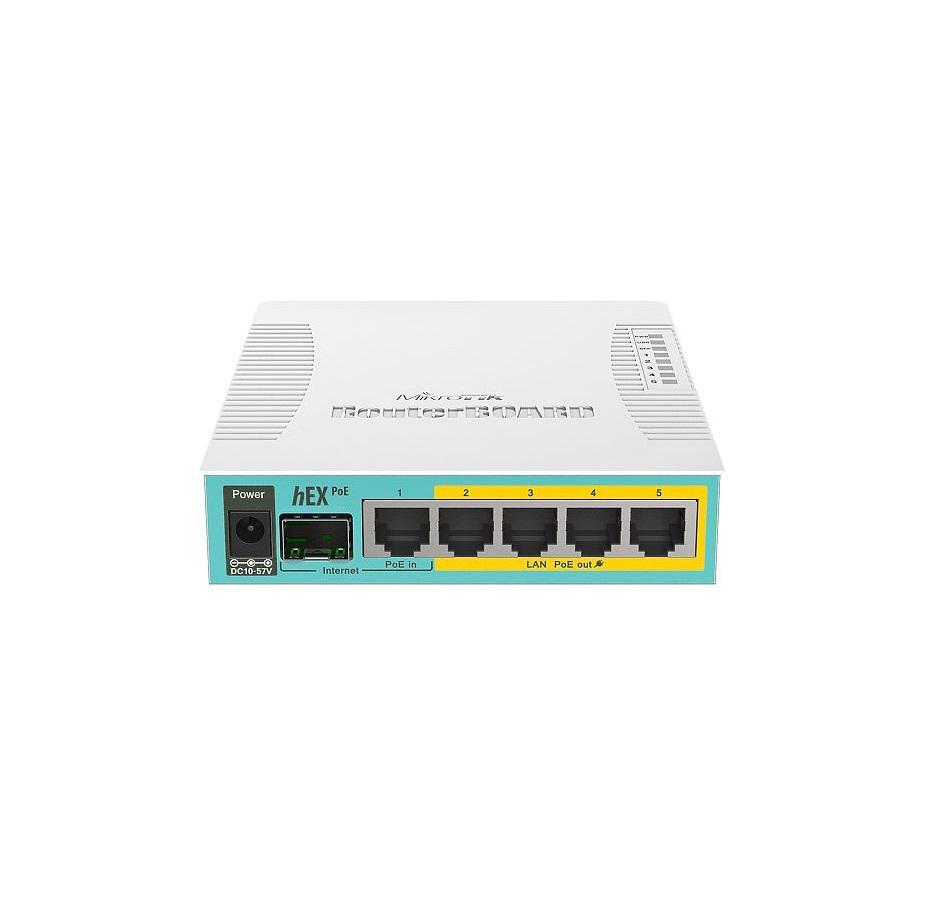 Mikrotik 5-Port Gigabit Ethernet router, RB960PGS, 5* 10/100/1000Ethernet ports, 1* SFP ports, 1* USB type A
