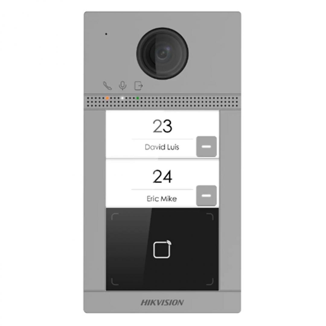 Post de exterior videointerfon IP Hikvision DS-KV8213-WME1(C); WIFI; 2 x buton de apelare(Support web configuration)