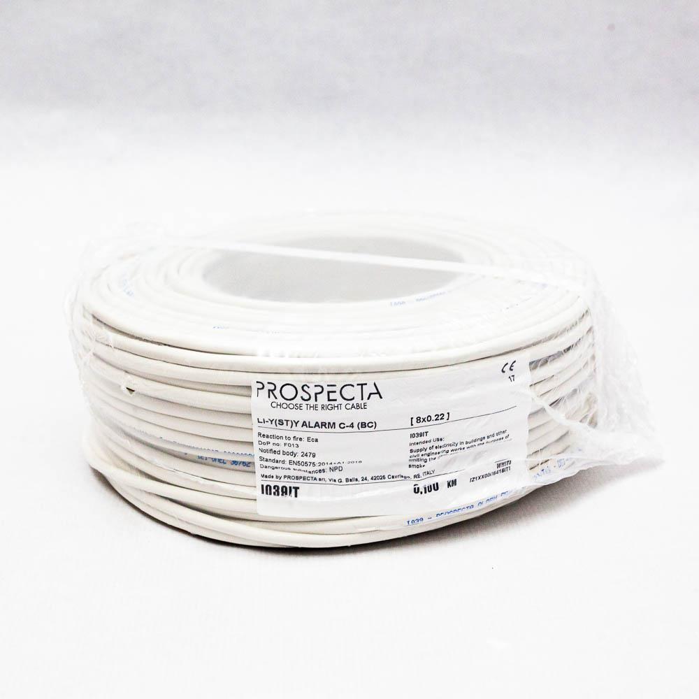 Cablu alarma 8 x 0.22 premium, cupru 100%, cod: I039IT, Li-Y(ST)Y, made in Italy, utilizare pentru sisteme de alarma