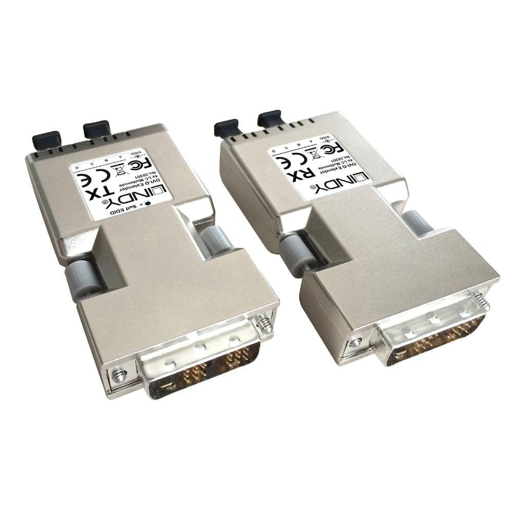 Lindy 500m Fibre Optic DVI-D Single Link Extender  Description  Extends DVI-D signals at distances of up to 500m using