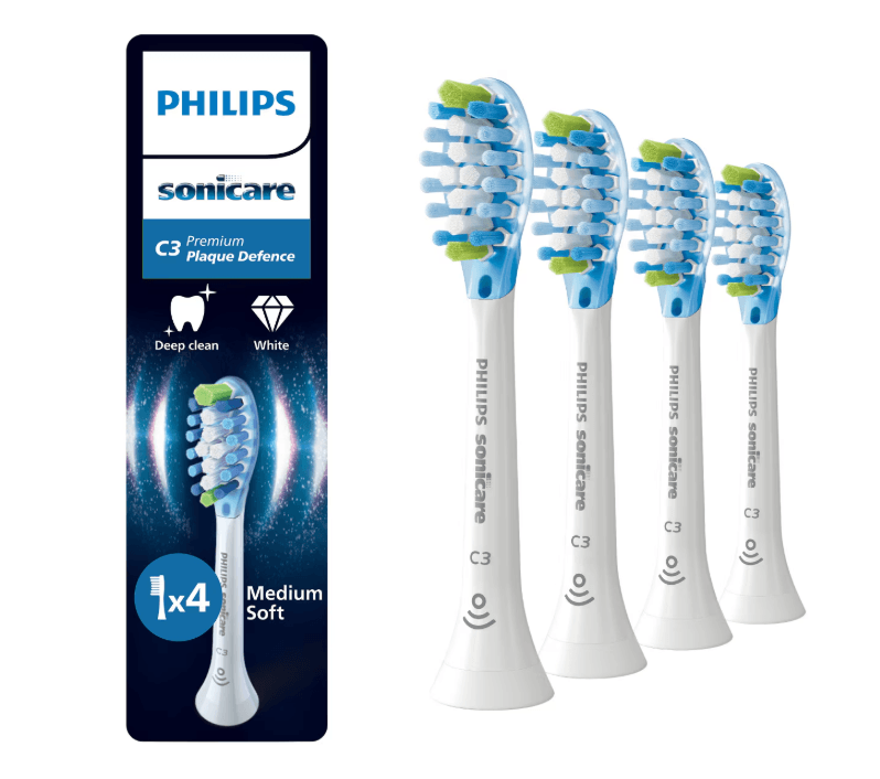Rezerve PHILIPS Sonicare Plaque Defence HX9044/87, Pachet de 4 capete de periere, Standard, Click-on