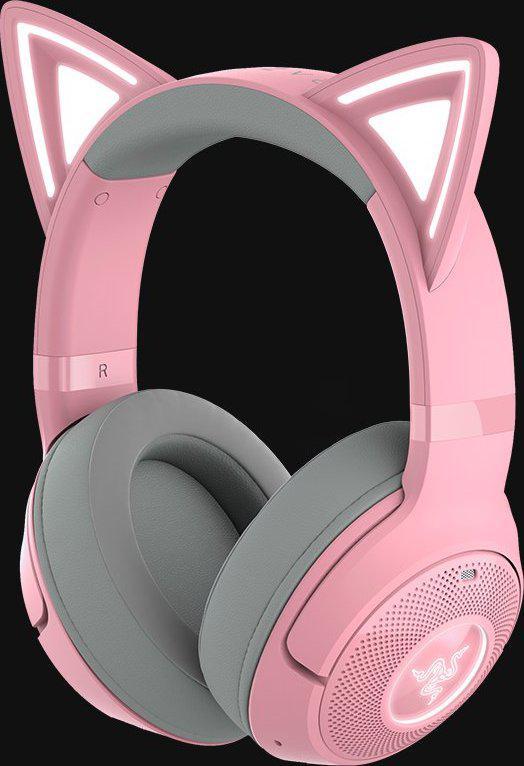 Casti Gaming Head-band Razer Kraken Kitty V2 BT, Wireless, noise-canceling, roz