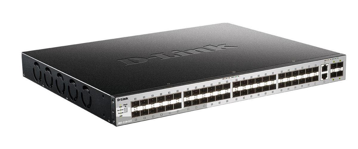 Switch D-Link DGS-3130-54PS/SI, 54-Port Gigabit SFP L3 Stackable Managed Switch, 48 x 10/100/1000BASE-T ports
