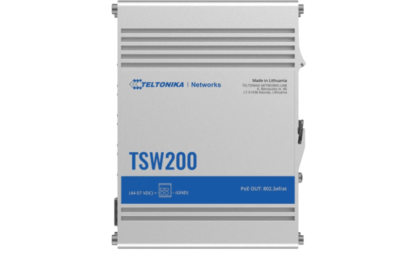 TELTONIKA INDUSTRIAL 8Port Unmanaged POE TSW200, Interfata: 8 x ETH ports, 10/100/1000 Mbps