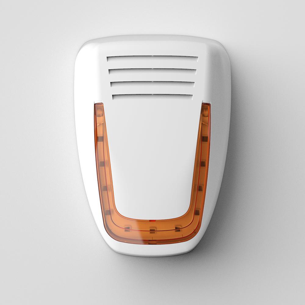 Sirena de alarma pentru exterior Venitem Mose L MW Matt white, Security grad 3; auto alimentata, design Italia