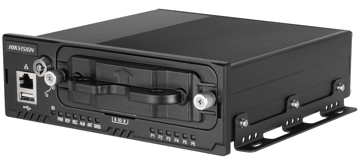NVR Hikvision AE-MN5043(RJ45) 4-ch , H.264/H.265, 2 x HDD/SSD Mobile NVR 4-ch IP cameras connectable via PoE interfaces