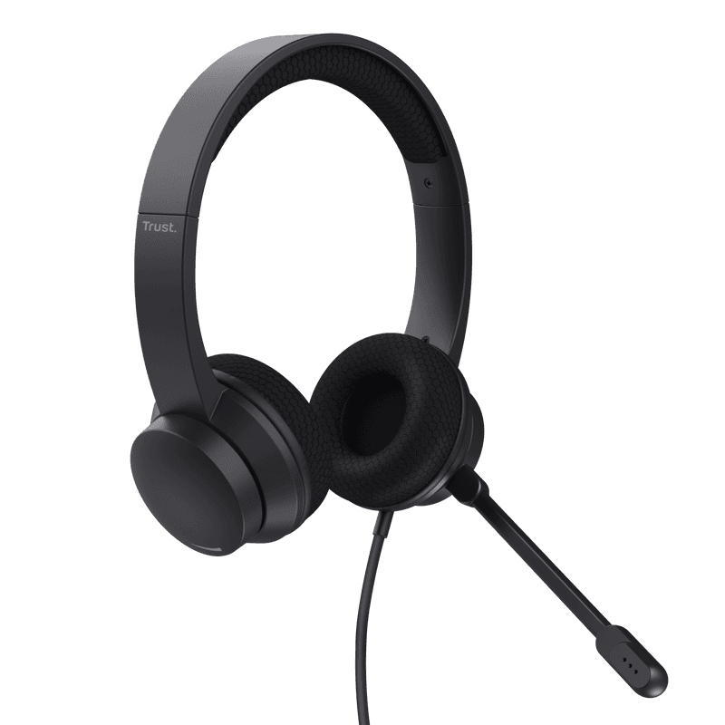 Casti Head-band Trust Ayda, Wired, noise-canceling, Negru