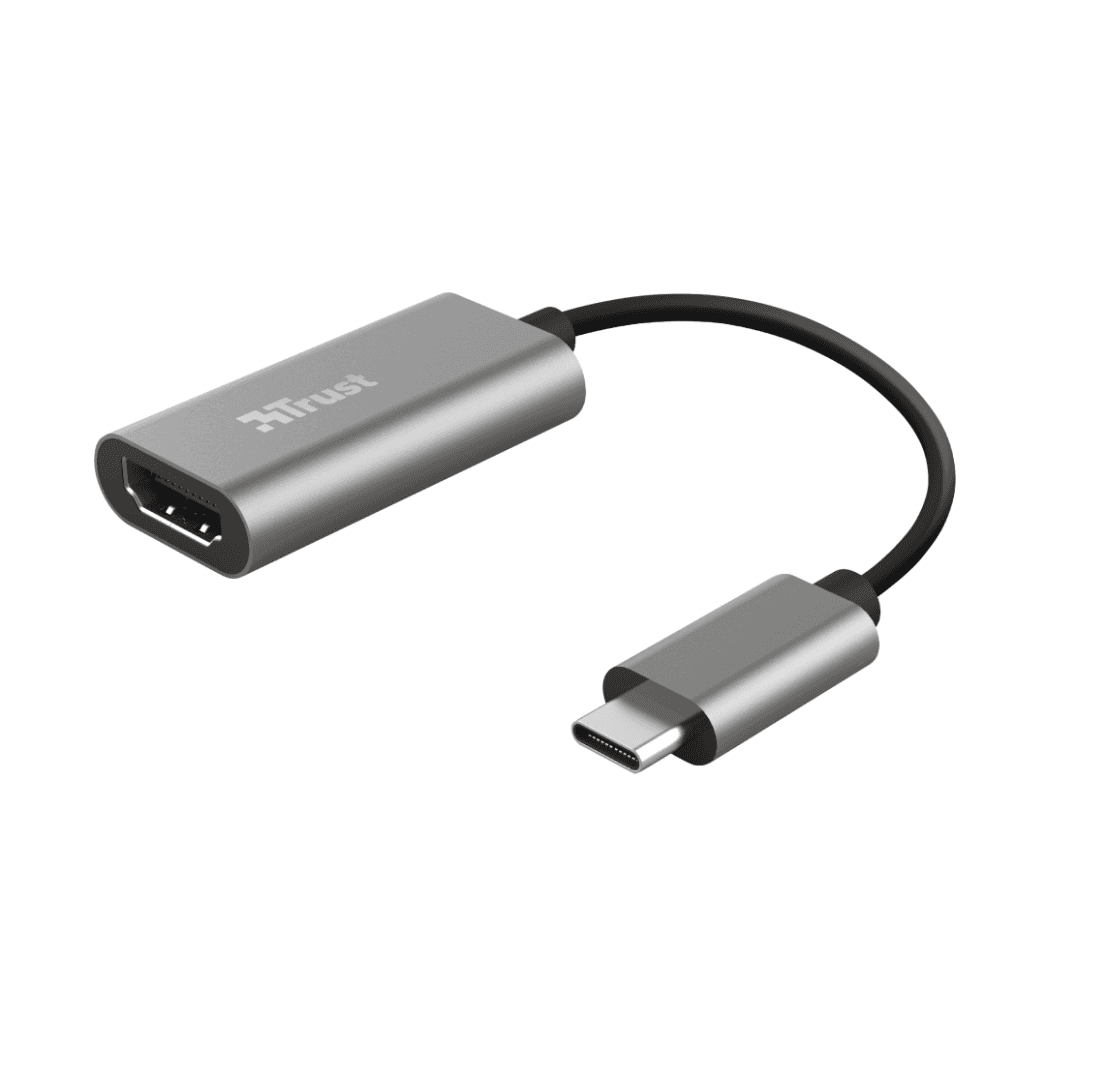 Hub USB Trust Dalyx, USB-C, 1 port, HDMI, Argintiu