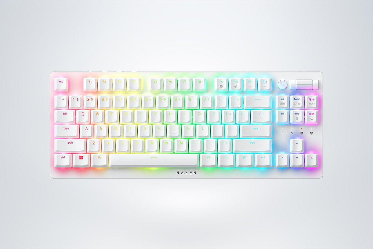 Tastatura Mecanica Gaming Razer DeathStalker V2 Pro Tenkeyless, RGB, Alb