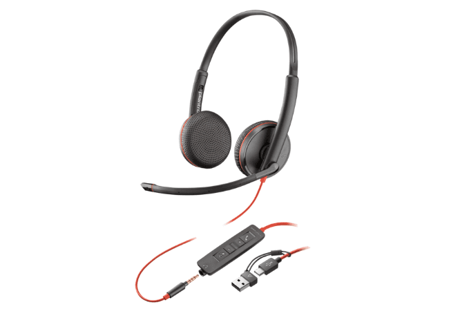 Casti Head-band HP Blackwire 3225, Wired, Negru