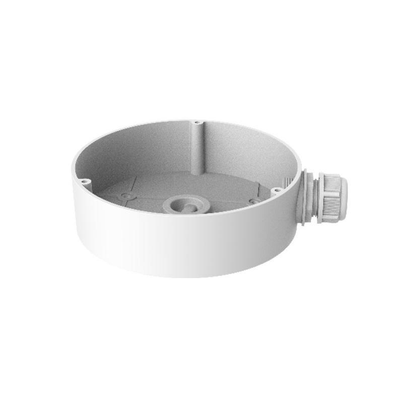 Doza conexiuni Hikvision DS-1280ZJ-DM45, material aliaj de aluminiu, dimensiuni Φ140 mm × 40 mm, culoare alba