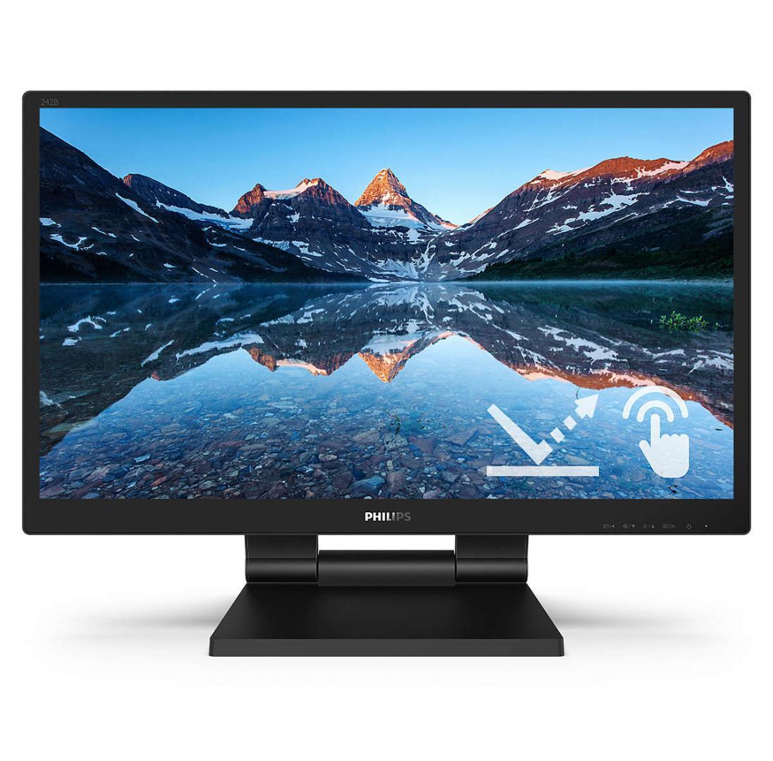 Monitor Consumer Philips 242B9TL/00, 23.8", 1920 x 1080 pixeli, Touchscreen, Black, 3 ani Garantie