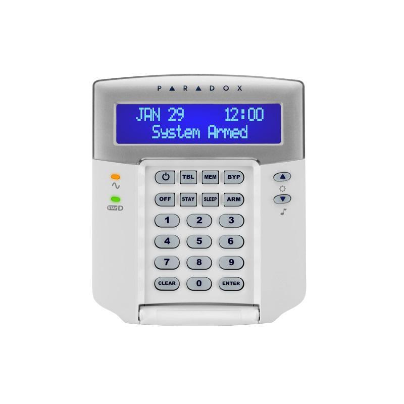 Tastatura Paradox K32LCD+ LCD - 32 zone, pe fir; compatibilitate: SP